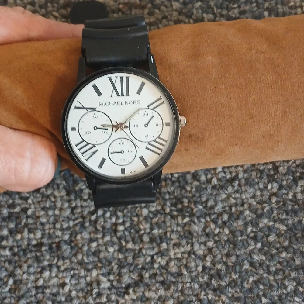 Michael Kors Classic Black and White Roman Numeral Watch
